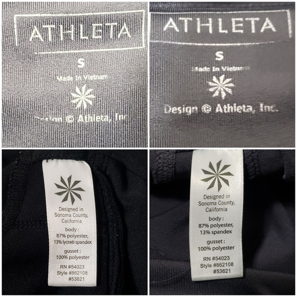 Qty (2) Athleta Sz Small Style 862108 Reflective Crop Leggings - Picture 14 of 16